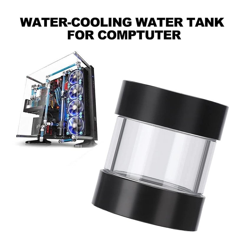 Hilitand YSX-6PC 3 Holes Cylindrical Computer Water Cooling Tank, 50mm OD Cylinder Reservoir With G1/4 Thread Holes for Desktop - Image 4